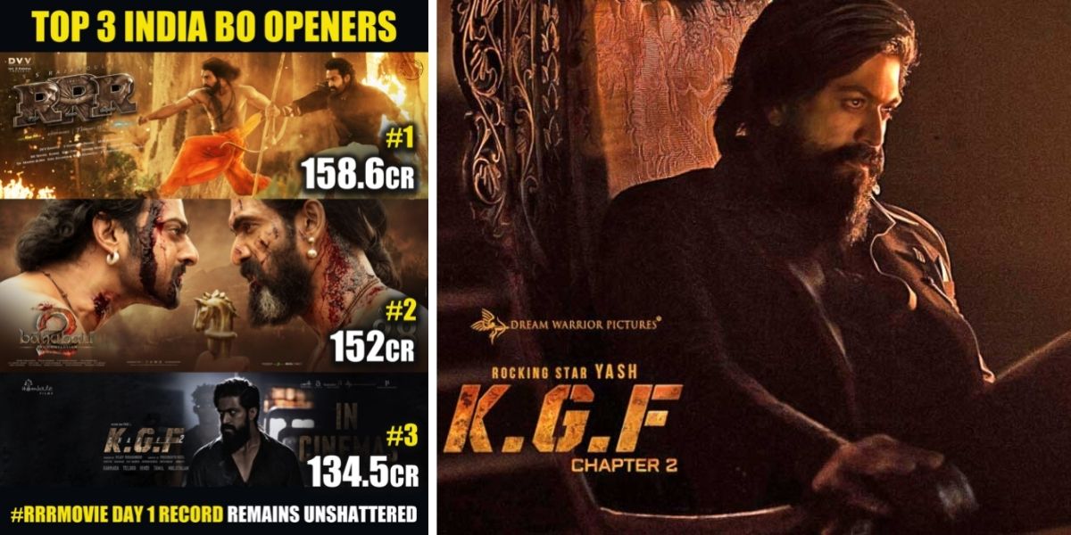 RRR's first day box office collection record of ₹158.6 crore remains unbeatable as collects KGF 2 at ₹134.5